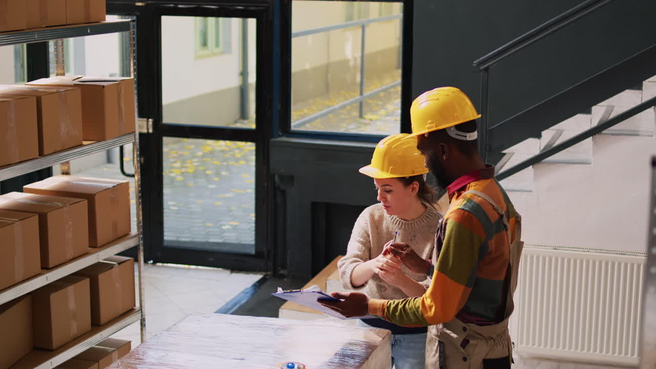 Warehouse Inventory Check with Workers