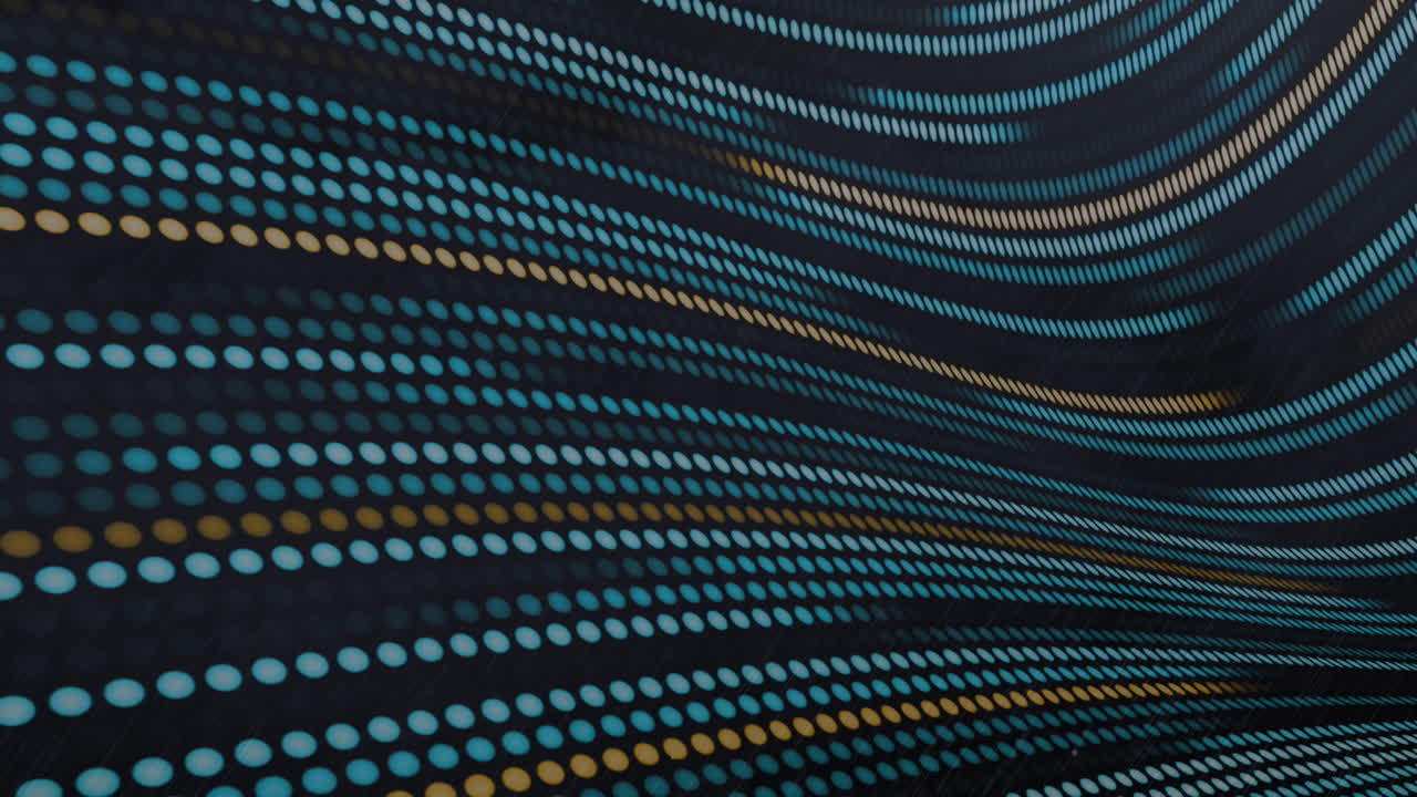 Animation of lightening over black background with green and yellow lines