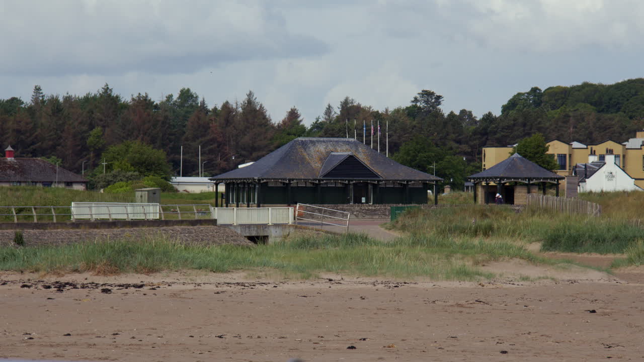 Long shot of New Caddie Pavilion at the Royal and Ancient Golf Club,