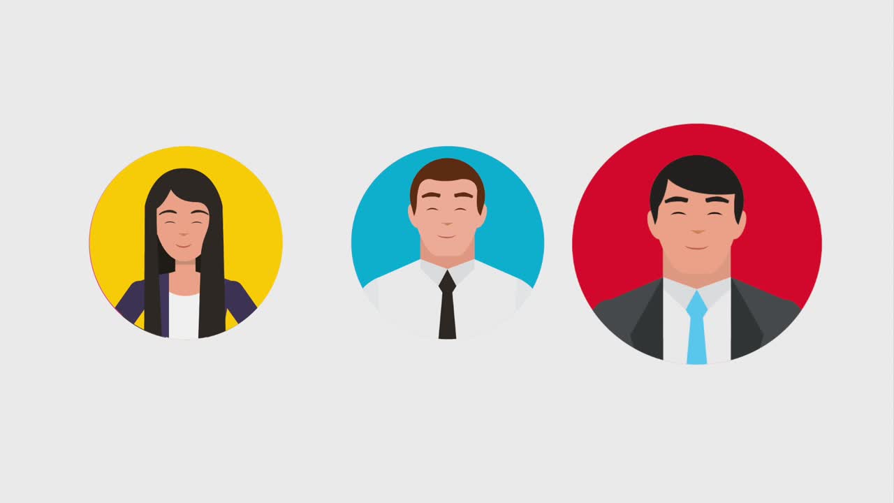 팀워크 사람들 애니메이션 hd