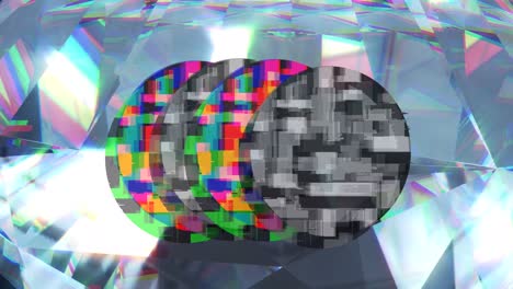 animación de la interferencia sobre los cristales brillantes