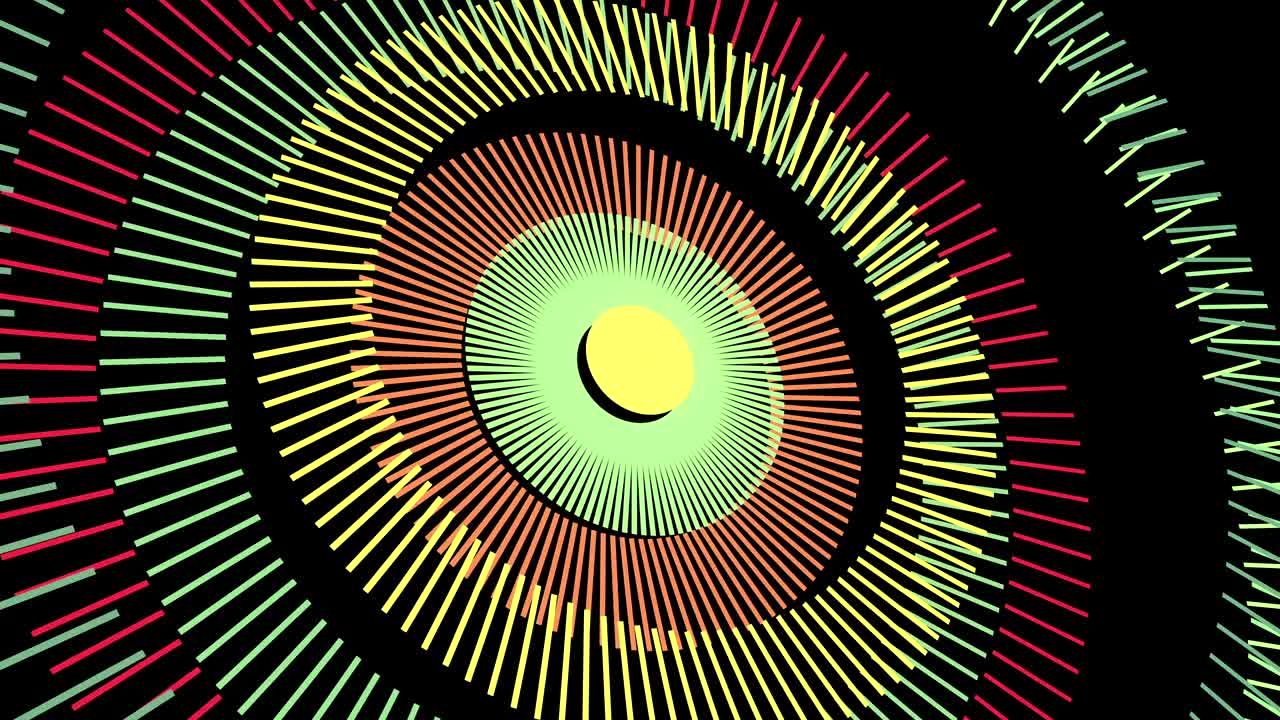 anillos de crecimiento abstractos en negro