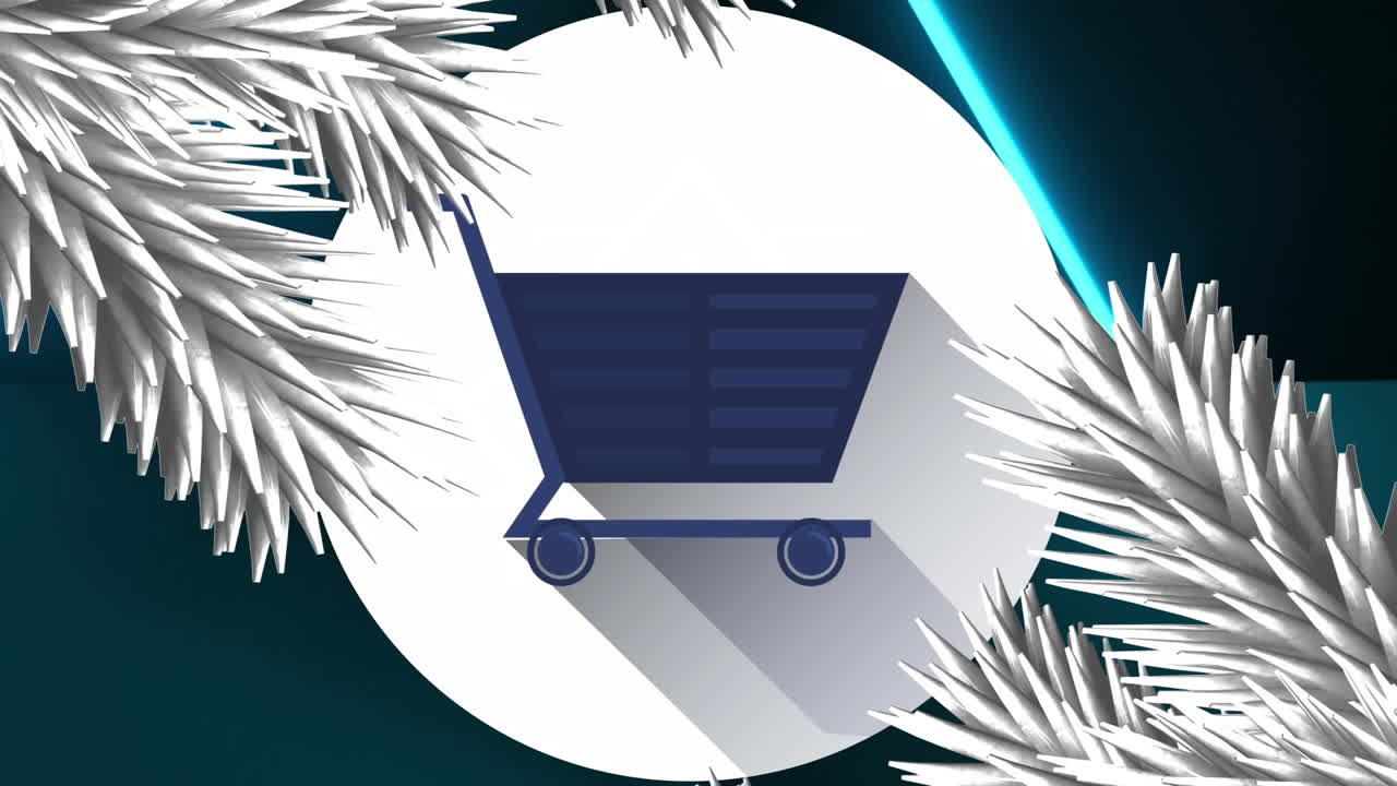 떨어지는 눈 위 에 크리스마스 나무 가지 들 의 애니메이션