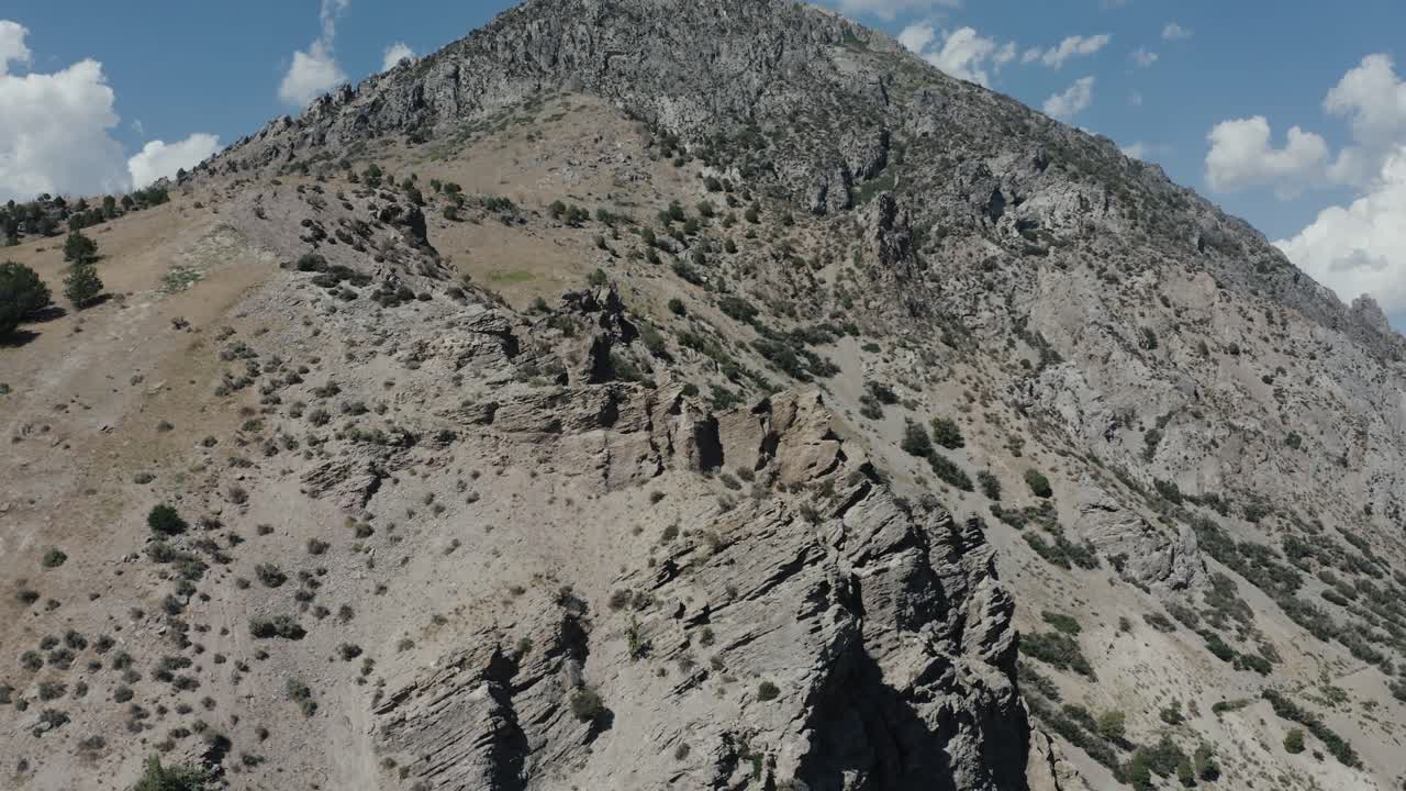 Drone shot of Mount Timpanogos in Utah's backcountry