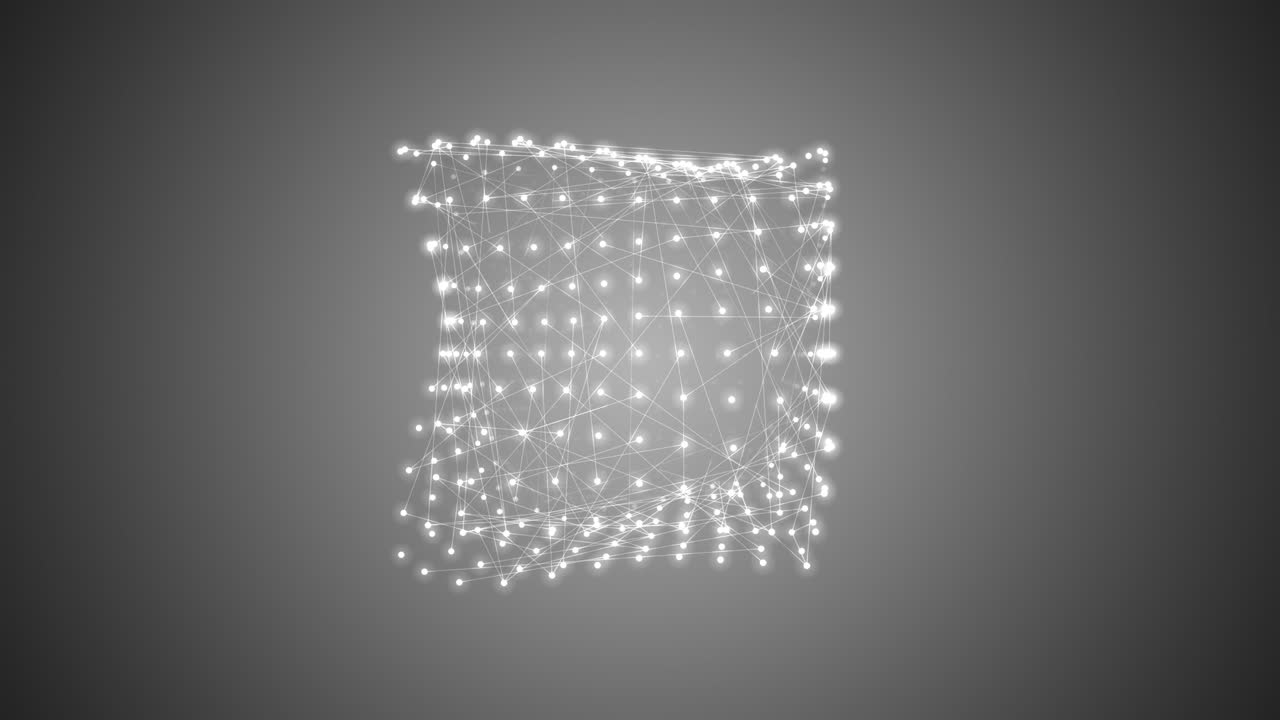 무형 모양의 변형, 구형 파동, 미래 모양의 추상적인 애니메이션