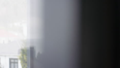 drinking herbal tea, woman relaxing by window in cozy home setting, copy space