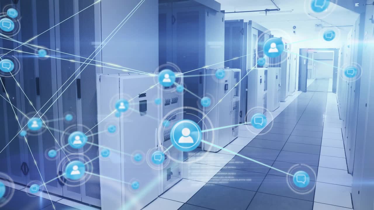 インターフェースが表示されると、ネットワーク・オーバーレイがサーバー全体に拡大し、接続性の向上を示します。