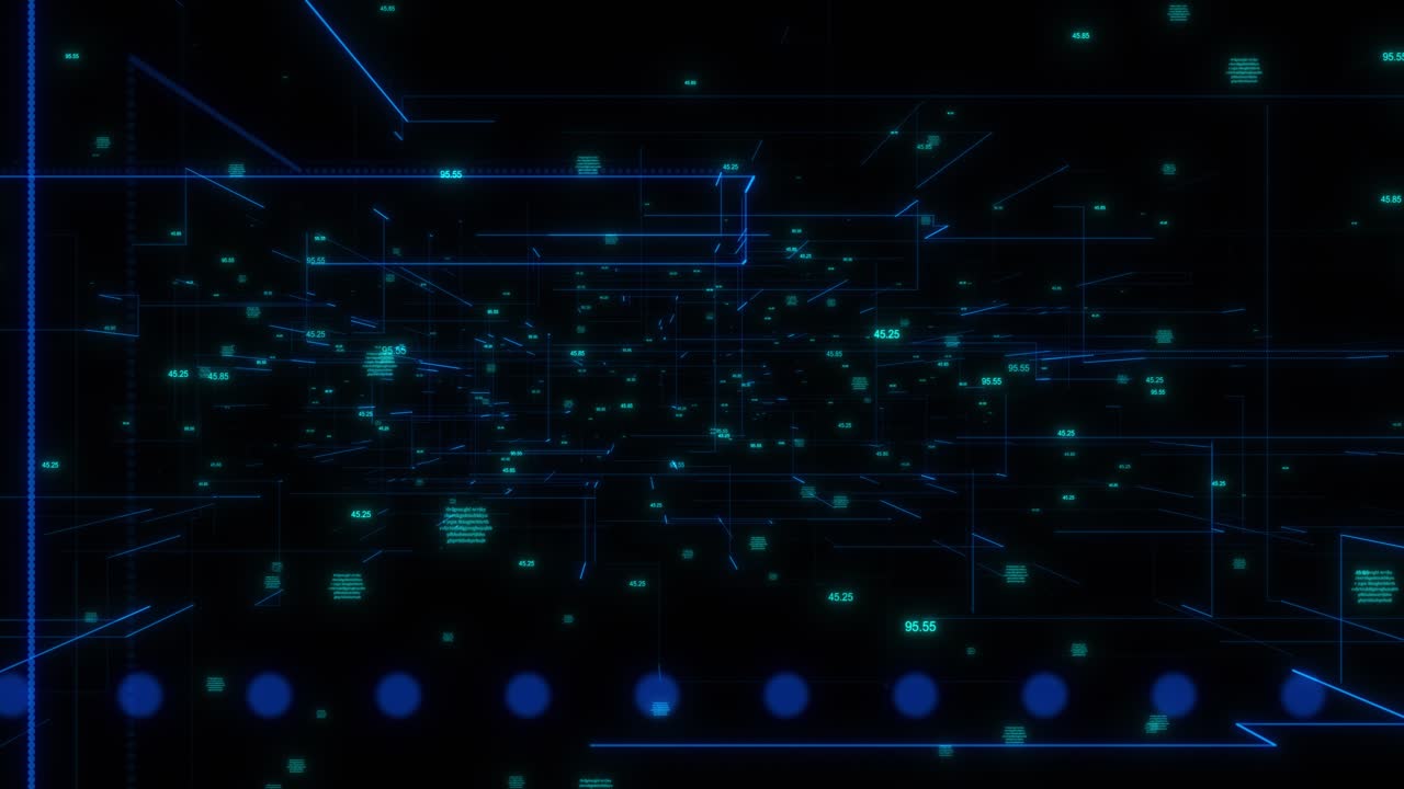 Technology cyber space artificial intelligence deep learning visualization networks concept ai lines