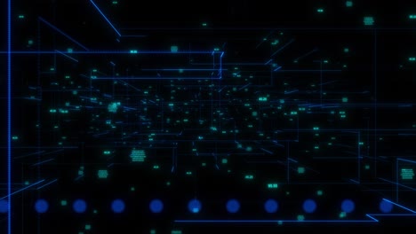technology cyber space artificial intelligence deep learning visualization networks concept ai lines