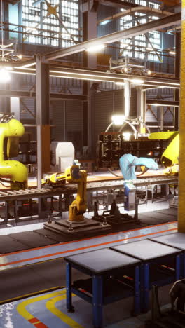 factory assembly line with robots