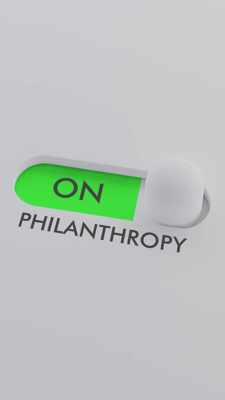 자선 스위치를 켜고 수직 비디오