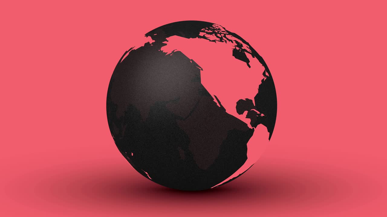 위험 행성 지구 추상적 빨간색 운동 배경 루프