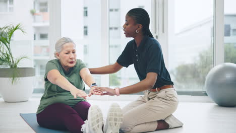 physiotherapy, chiropractor and old woman