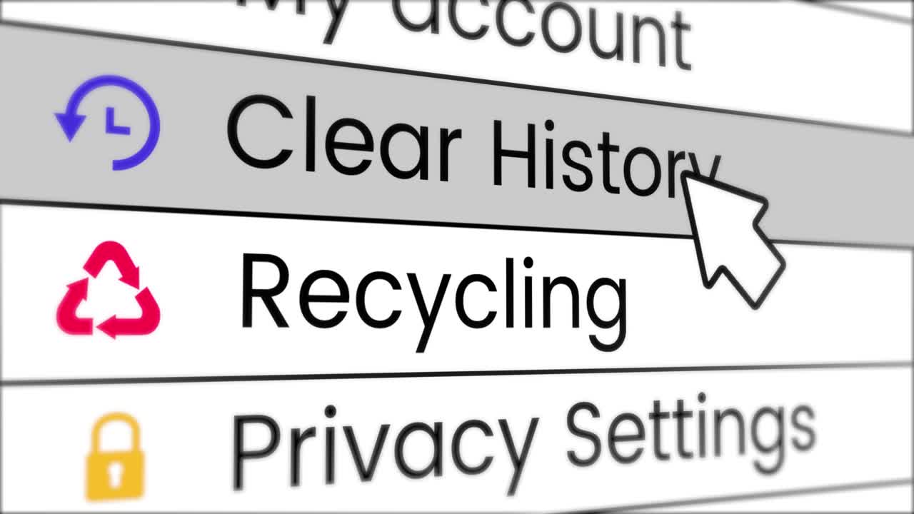 Mouse Cursor Clicks "Clear History" on Digital Interface
