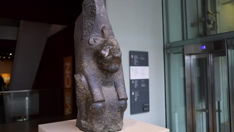 sekhmet statue displayed in edinburgh museum