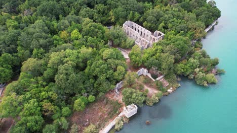 Toma-De-Drones-Del-Parque-Nacional-Butrint,-En-El-Sur-De-Albania