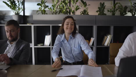 business meeting in office