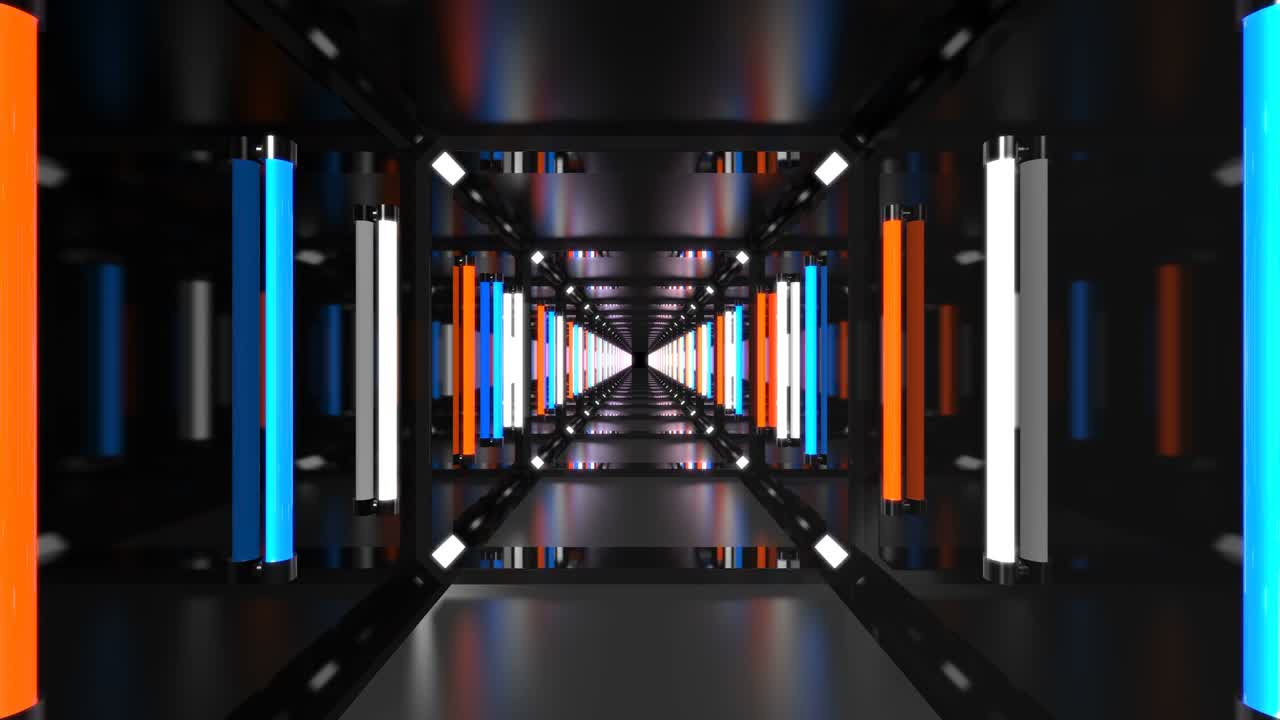 Different Colors Rainbow Abstract Tunnel