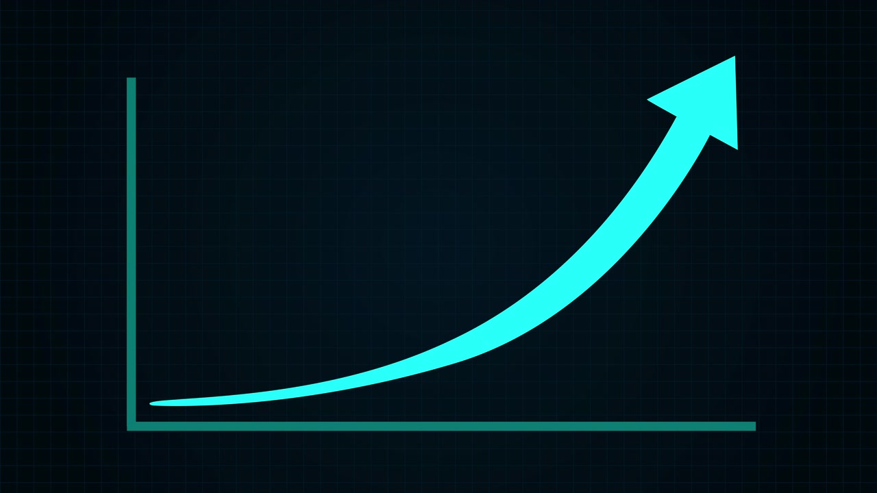 Animated Growth Chart Showing Upward Trend
