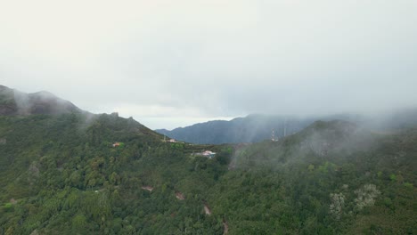 Aerial-View-Of-Hotel-Near-The-Miradouro-Eira-do-Serrado-In-Funchal,-Portugal