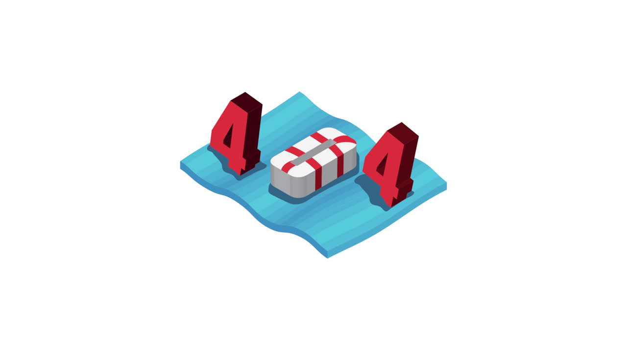 404 연결 오류 물 애니메이션