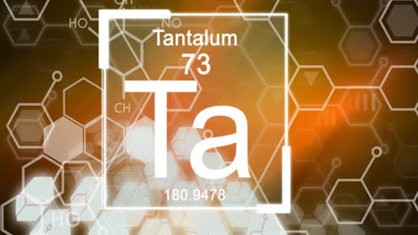 Changing-elements-of-periodic-table-icons-against-chemical-structures-on-gradient-background