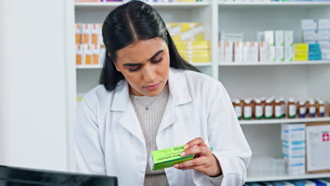 a pharmacist confirming medicine order