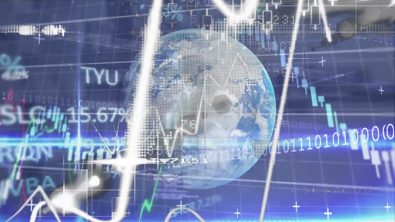 지구촌의 애니메이션, 통계 및 바이너리 코딩, 금융 데이터 처리