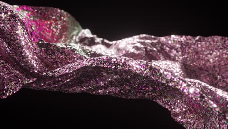 pink glitter fabric drape
