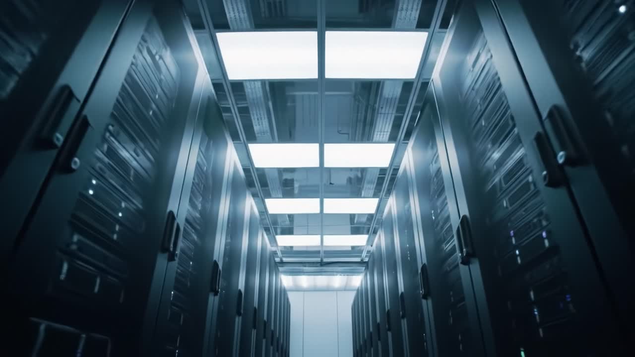 Exploring a Modern Data Center: An Inside Look at the High-Tech Environment Housing Server Racks and Advanced Technology Infrastructure