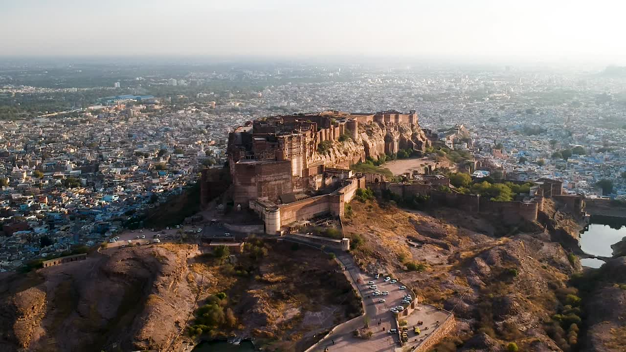 antena del fuerte de mehrangarh en jodhpur, rajasthan, india
