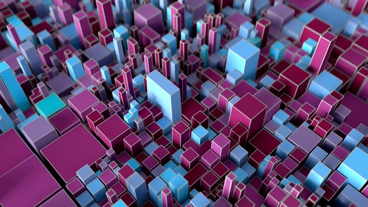 4K Abstract Cubes Looped in Beautiful Motion.