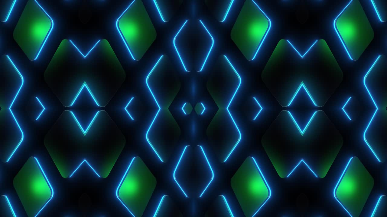 Abstract Neon Geometric Pattern