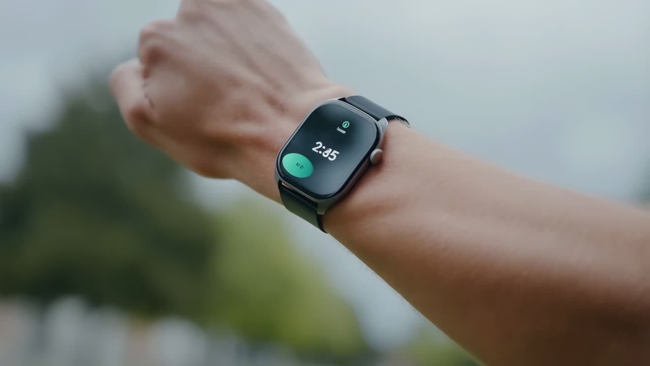 Smartwatch on wrist