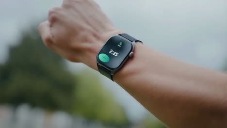 smartwatch on wrist