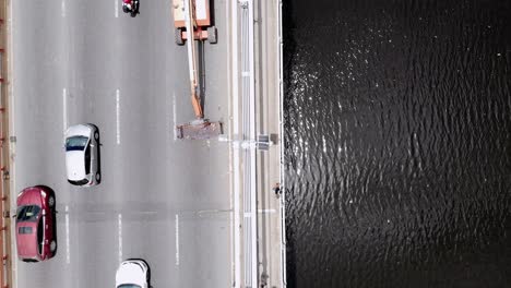 single solar panel installed on bridge