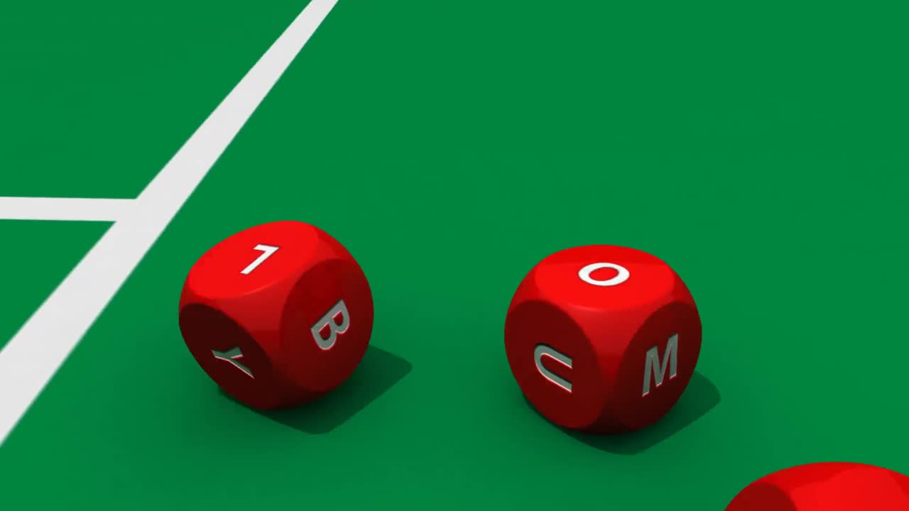 dados rojos 3d rodando en un entorno de casino