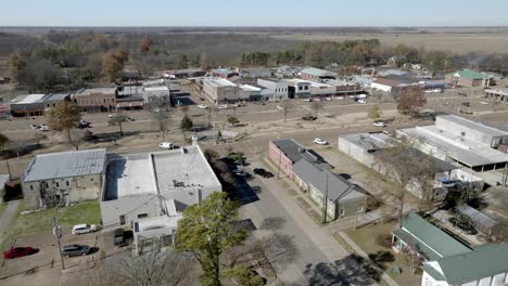 Downtown Tunica, Mississippi with drone video moving in