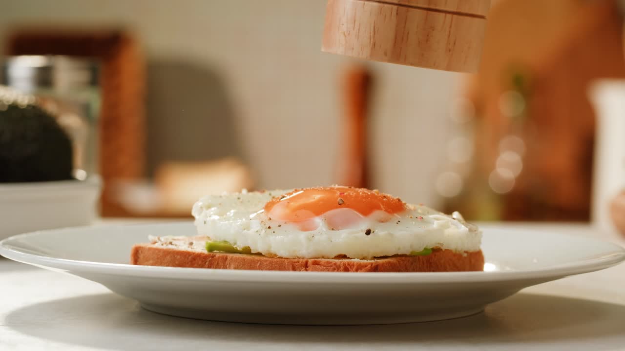 Avocado Toast with Fried Egg and Spices