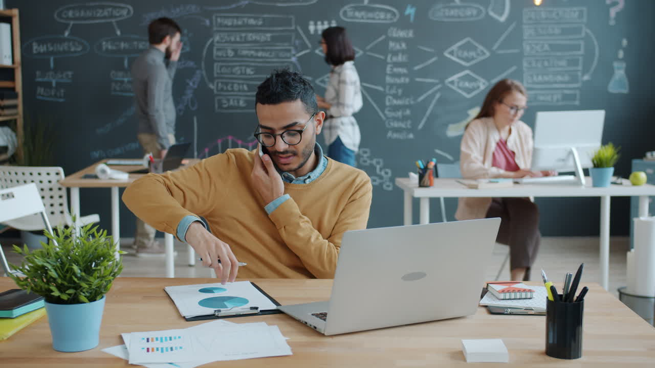 Business meeting in a modern office setting