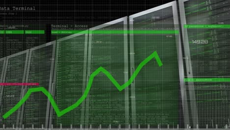 Animación-Del-Procesamiento-De-Datos-Y-Diagrama-Sobre-La-Sala-De-Servidores