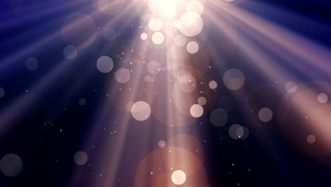 rayos de luz celestial y bokeh