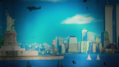 view of new york city as a toy