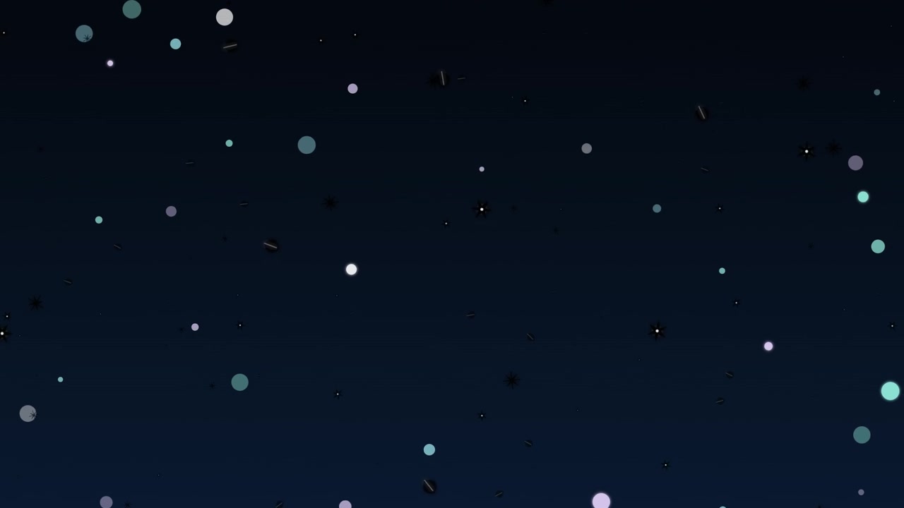 Abstract Motion Background with Floating Particles and Stars