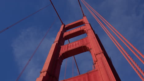 Looking-Up-On-Golden-Gate-Bridge-Tower-In-Art-Deco-Architecture