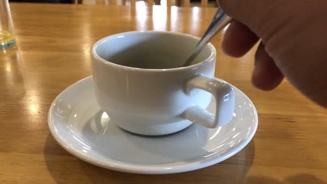 making coffee cup on morning
