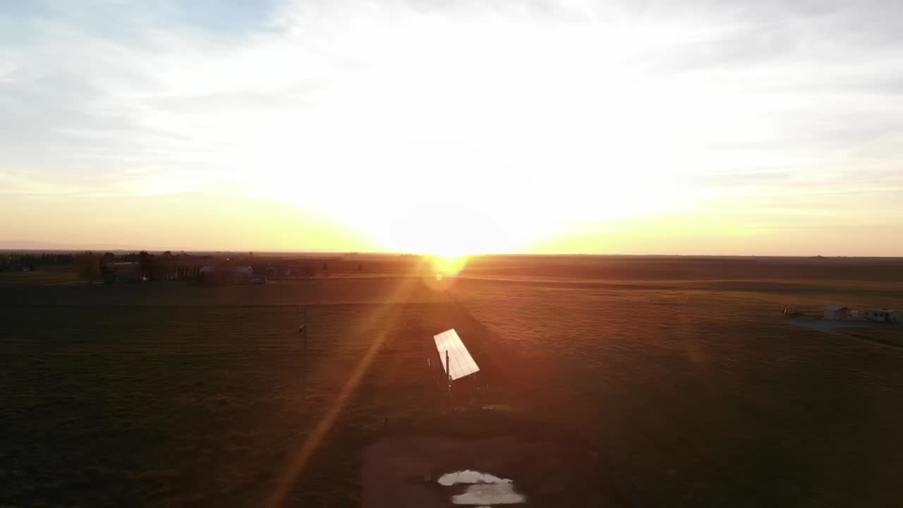 California Farm Sunset Drone