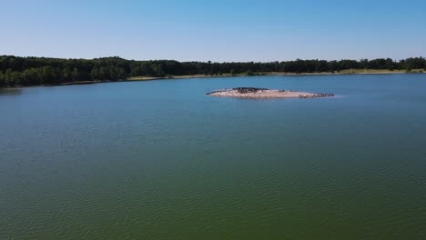 The-lush-and-green-lake-at-Dune-harbor-Park-in-Muskegon