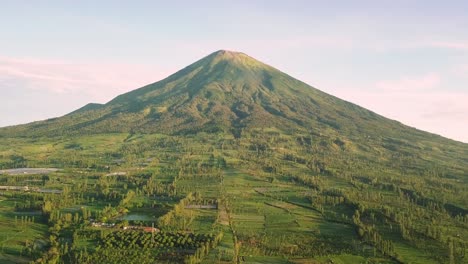 mount sindoro with rural view countryside and tobacco plantations