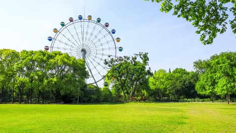 amusement park ferris wheel scenery.